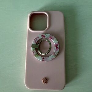 Velvet Caviar Pink Floral Phone Case with Ring Holder